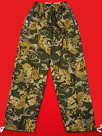金彩雲龍（抹茶緑）小サイズ（Ｓ） 和柄ズボン