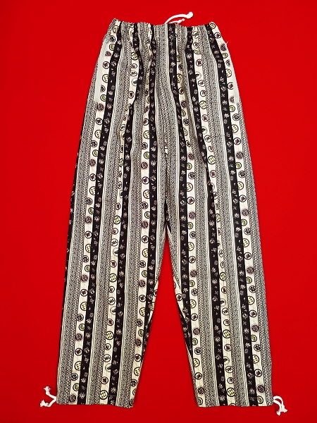 江戸浅草縞紋様（黒ベージュ）小サイズ（Ｓ） 和柄ズボン
