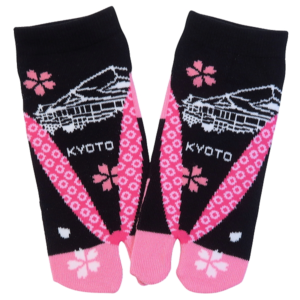 【清水寺】和柄足袋ソックス・スニーカー丈（女性用：２３〜２５ｃｍ） ※