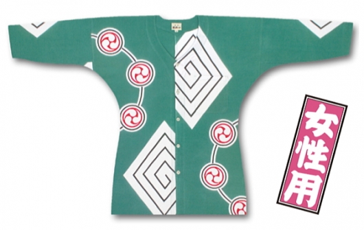東京江戸一・雷（特撰手拭）小サイズ（Ｓ）女性専用鯉口シャツ単品