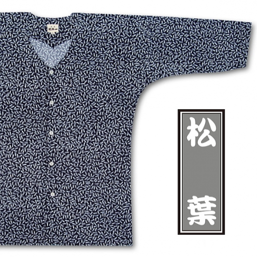 東京江戸一・松葉（柄）３号サイズ（１１５）子供鯉口シャツ単品