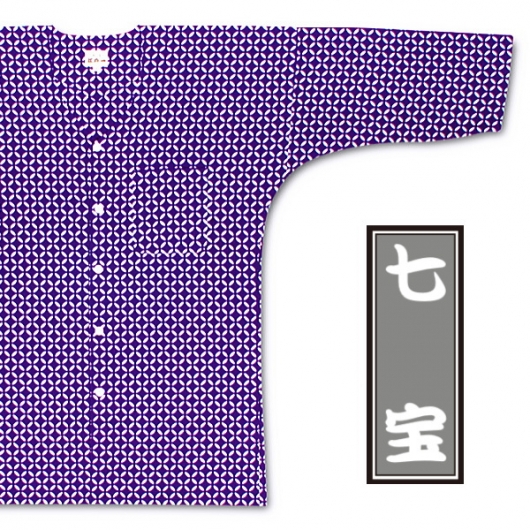 東京江戸一・七宝（注染）３号サイズ（１１５）子供鯉口シャツ単品